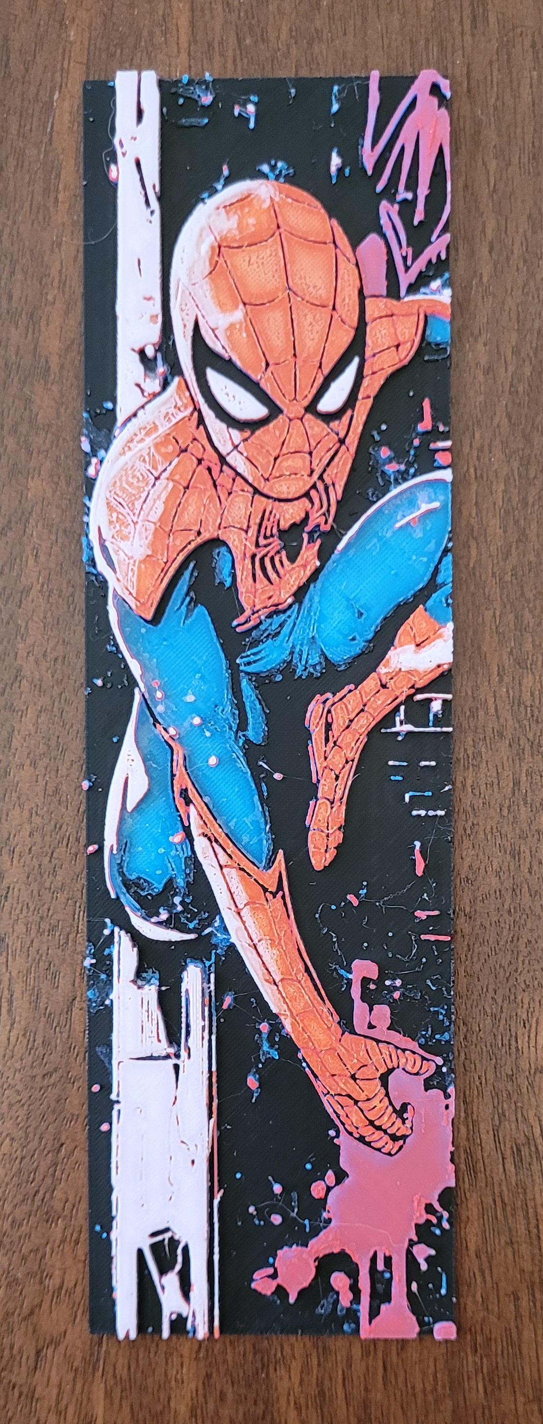 Spider-Man style bookmark
