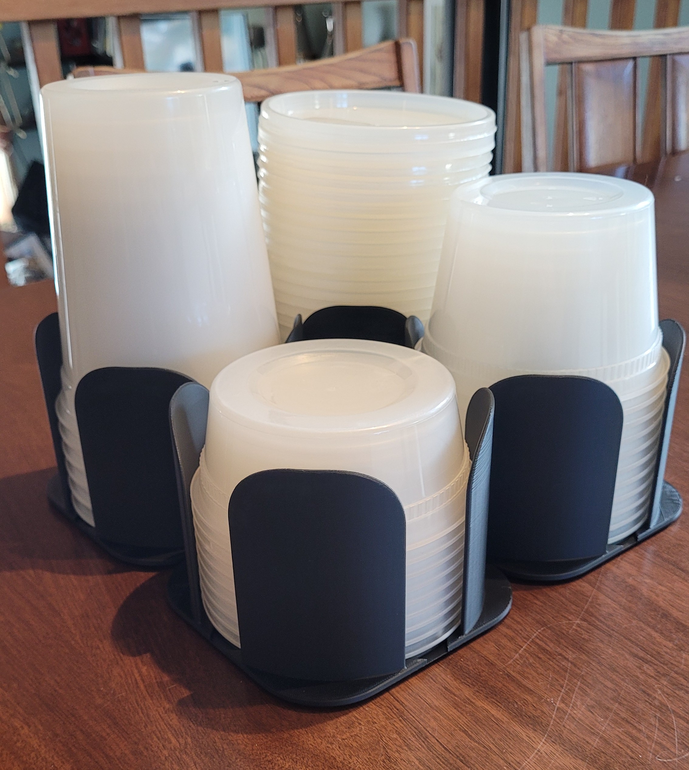 Organizers loaded with deli containers