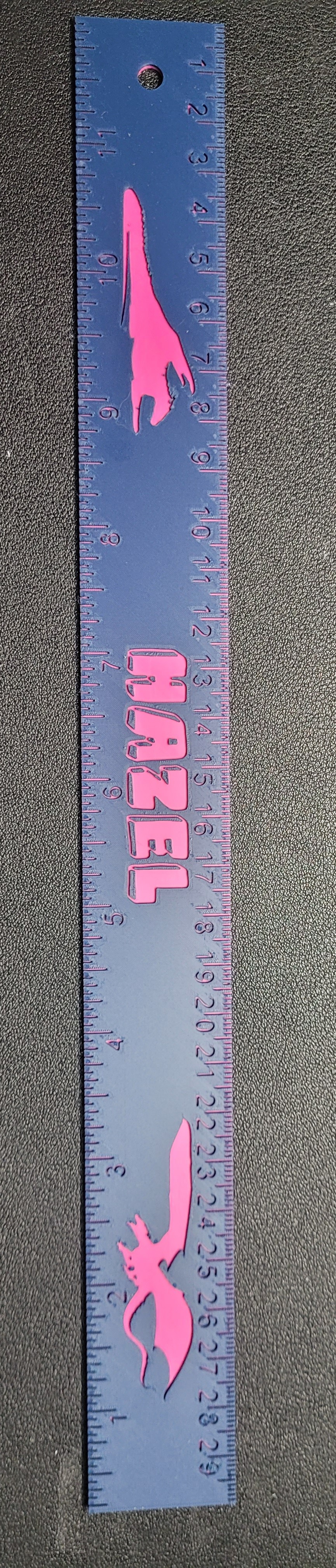 Dragons style 3D printed ruler